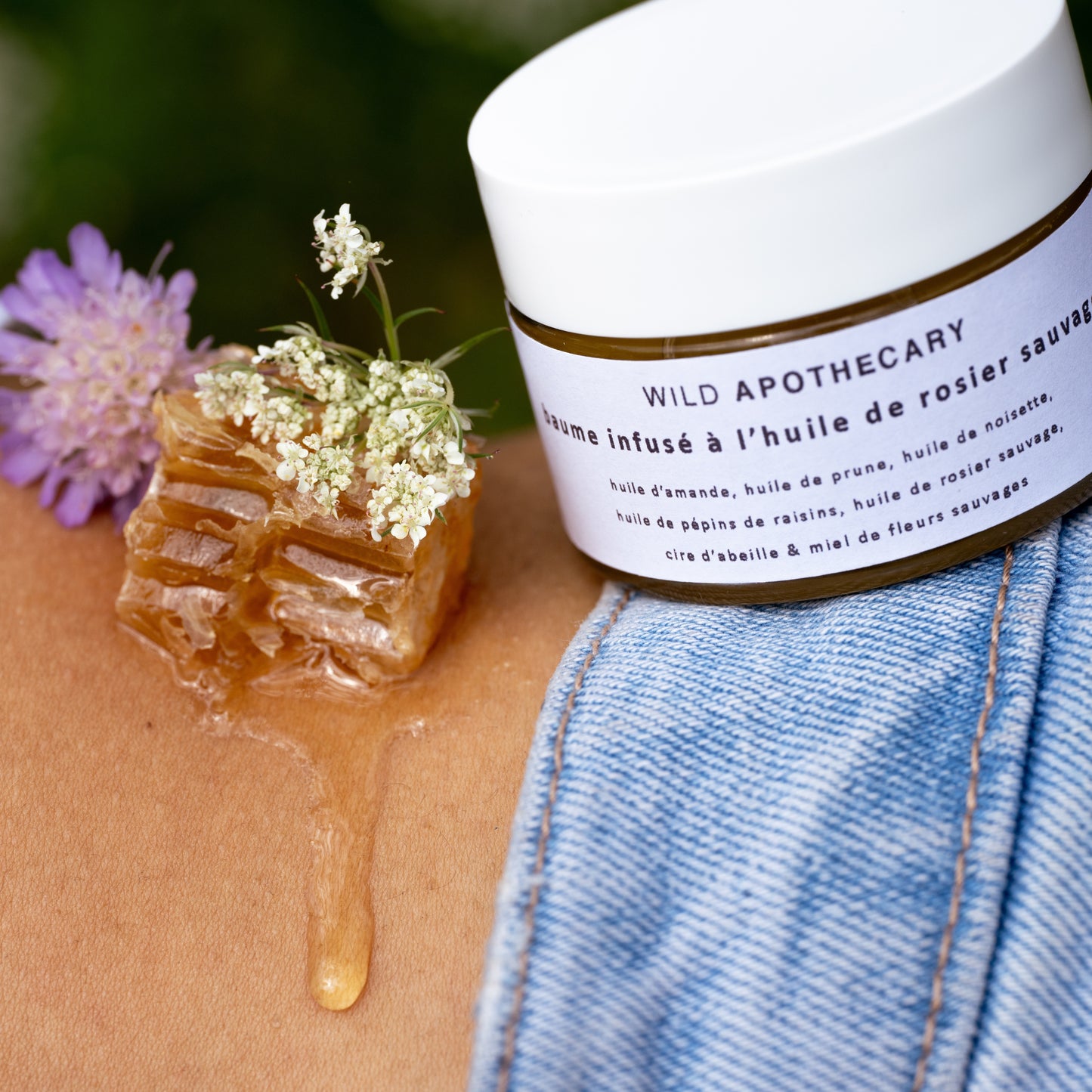 Baume infusé à l'huile de rosier sauvage biologique